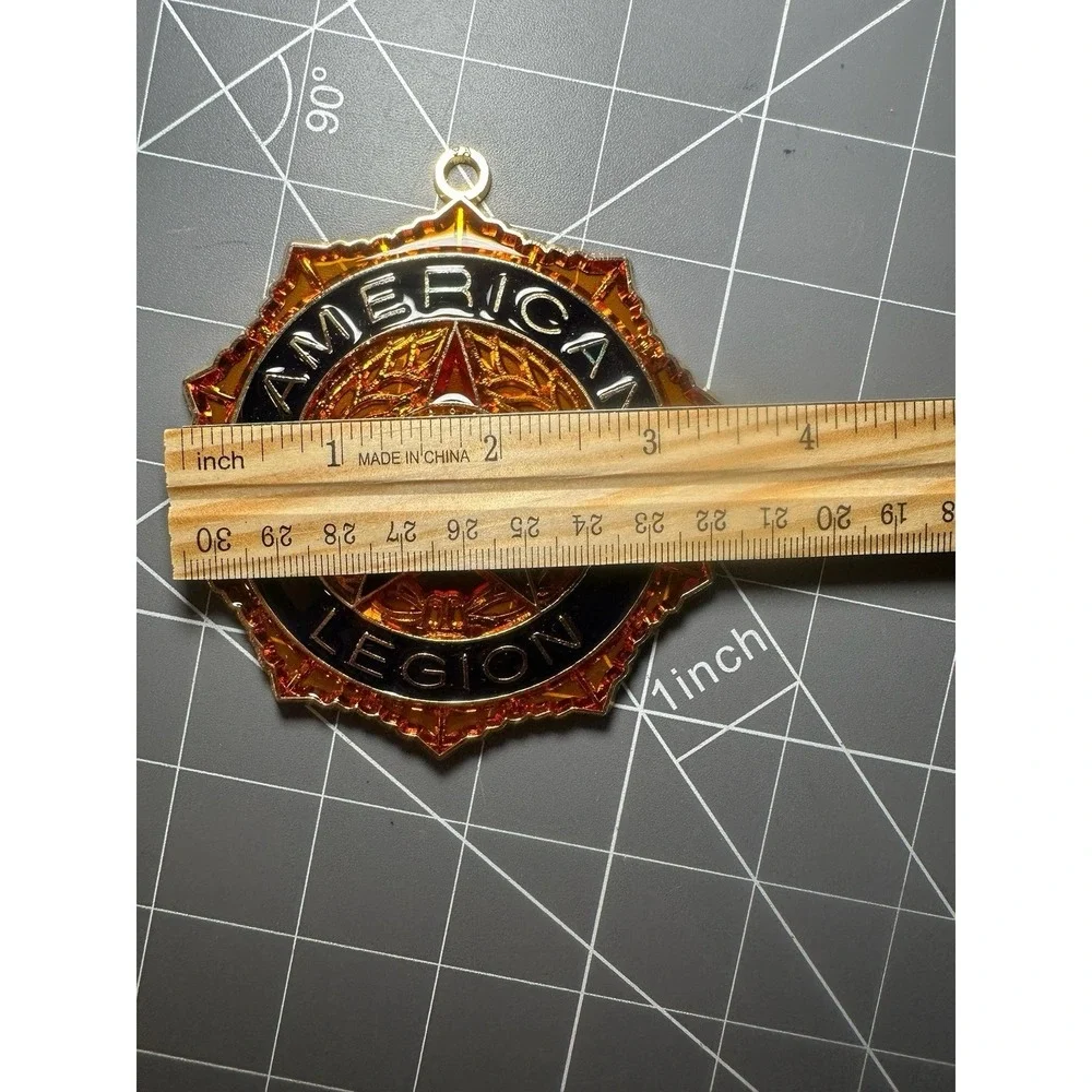 United States American Legion Amber Sun Catcher New In Bag
